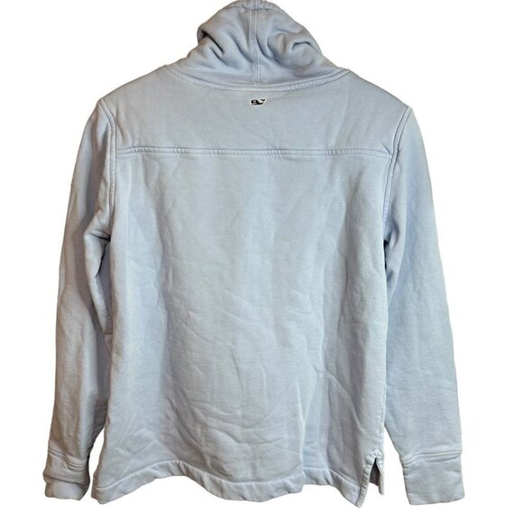 Vineyard‎ Vines Pullover Sweatshirt Funnel Neck Drawstring Baby Blue Women's XXS - Picture 2 of 6